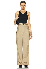 Maison Margiela Wide Leg Pant in Beige, view 4, click to view large image.