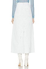 Maison Margiela Origin Denim Skirt in White Paint, view 3, click to view large image.
