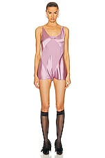 Maison Margiela Sleeveless Romper in Pink, view 2, click to view large image.