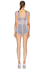 Maison Margiela Silk Romper in Lilac, view 3, click to view large image.