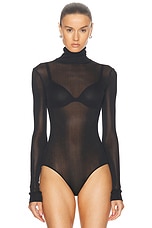 Maison Margiela Long Sleeve Bodysuit in Black, view 2, click to view large image.