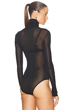 Maison Margiela Long Sleeve Bodysuit in Black, view 4, click to view large image.