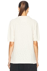 Maison Margiela Polo Shirt in Off White, view 3, click to view large image.