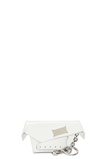 Maison Margiela Snatched Classique Doll Size Bag in White, view 3, click to view large image.