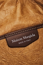 Maison Margiela Paper Clutch Bag in Red & Chestnut, view 7, click to view large image.