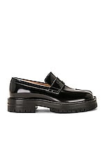 Maison Margiela Tabi County Loafer in Black, view 1, click to view large image.
