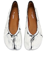 Maison Margiela Ballerina Tabi in Black & White, view 4, click to view large image.