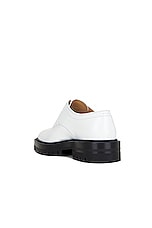 Maison Margiela Tabi Country Derby Lace-up in White & Black, view 3, click to view large image.