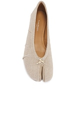 Maison Margiela Tabi Ballerina Flat in Natural, view 4, click to view large image.