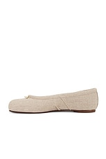 Maison Margiela Tabi Ballerina Flat in Natural, view 5, click to view large image.