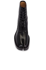 Maison Margiela Tabi County Combat Boot in Black, view 4, click to view large image.