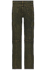 Mimchik Unisex Denim Maria Jean in Olive, view 2, click to view large image.