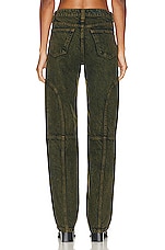 Mimchik Unisex Denim Maria Jean in Olive, view 3, click to view large image.