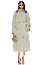 Mimchik Slouchy Trench Coat in Seafoam | FWRD