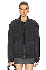 Mimchik Denim Tall Boy Jacket in Vintage Black, view 2, click to view large image.