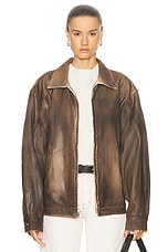 Mimchik Denim Tall Boy Jacket in Brown Wax, view 1, click to view large image.