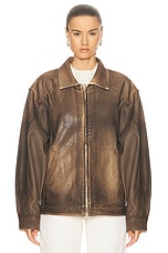 Mimchik Denim Tall Boy Jacket in Brown Wax, view 2, click to view large image.
