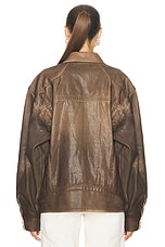 Mimchik Denim Tall Boy Jacket in Brown Wax, view 4, click to view large image.