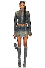 Mimchik Denim Mini Skirt in Og Wash, view 4, click to view large image.