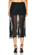 Mimchik Sheer Gusset Skirt in Black, view 4, click to view large image.
