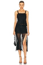 Mimchik Sheer Gusset Skirt in Black, view 5, click to view large image.