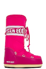 MOON BOOT Icon Nylon Boot in Bougainvillea, view 1, click to view large image.