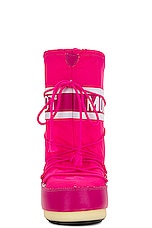 MOON BOOT Icon Nylon Boot in Bougainvillea, view 4, click to view large image.