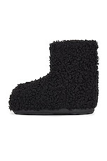 MOON BOOT Icon Low Faux Fur Boot in Black, view 5, click to view large image.