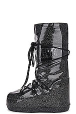 MOON BOOT Icon Glitter Boot in Black, view 5, click to view large image.