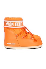 MOON BOOT Icon Low Boot in Sunny Orange, view 1, click to view large image.