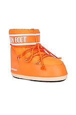 MOON BOOT Icon Low Boot in Sunny Orange, view 2, click to view large image.