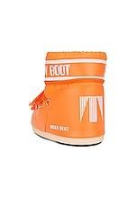 MOON BOOT Icon Low Boot in Sunny Orange, view 3, click to view large image.