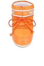 MOON BOOT Icon Low Boot in Sunny Orange, view 4, click to view large image.