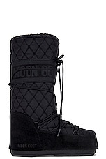 MOON BOOT Icon Quilted Boot in Black, view 1, click to view large image.
