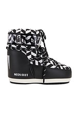 MOON BOOT Icon Low Optical Boot in Black & White | FWRD