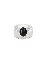 Martine Ali 925 Silver Black Onyx Champion Ring in Silver, view 1, click to view large image.