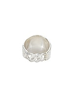 Martine Ali 925 Silver Black Onyx Champion Ring in Silver, view 3, click to view large image.