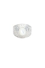 Martine Ali 925 Silver Mother Of Pearl Champion Ring in Silver, view 1, click to view large image.