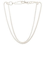 Martine Ali Silver Coated Ondesa Chain in Silver, view 1, click to view large image.