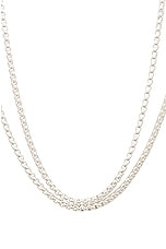 Martine Ali Silver Coated Ondesa Chain in Silver, view 2, click to view large image.