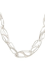 Martine Ali Silver Coated Bias Necklace in Silver, view 2, click to view large image.