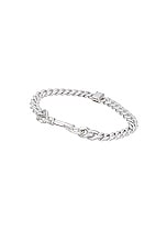 Martine Ali 925 Silver Stone Thin Link Bracelet in Silver, view 2, click to view large image.