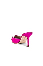 Manolo Blahnik Hangisi 70 Mule in Hot Pink, view 4, click to view large image.