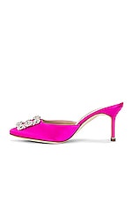 Manolo Blahnik Hangisi 70 Mule in Hot Pink, view 5, click to view large image.