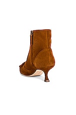 Manolo Blahnik Baylow 50 Boot in Brown, view 3, click to view large image.