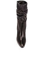 Manolo Blahnik Calasso 90 Boot in Black, view 4, click to view large image.