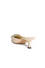 Manolo Blahnik Maysale 50 Mule in Light Cream, view 3, click to view large image.