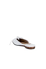 Manolo Blahnik Ballerimu 10 Slide in White, view 3, click to view large image.