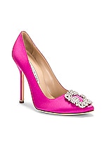 Manolo Blahnik Hangisi 115 Pump in Purple, view 2, click to view large image.