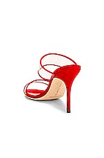 Manolo Blahnik Invymu 90 Mule in Bright Red, view 3, click to view large image.